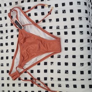 Victoria's Secret Burnt Orange Tie Bikini Bottoms. Size Large